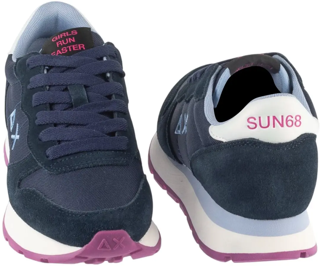 SUN68 Ally Solid Dames Sneakers - Marineblauw - afbeelding 6 van 6