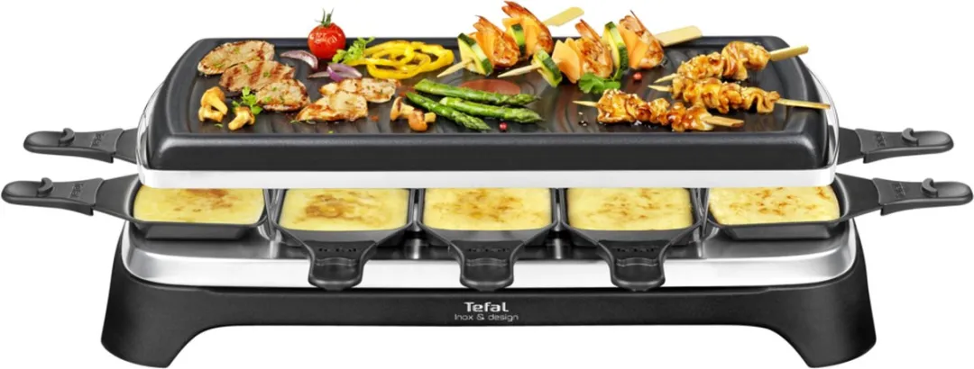 Tefal Inox & Design RE4588 Gourmetset - 10 Pannetjes - 10 Personen