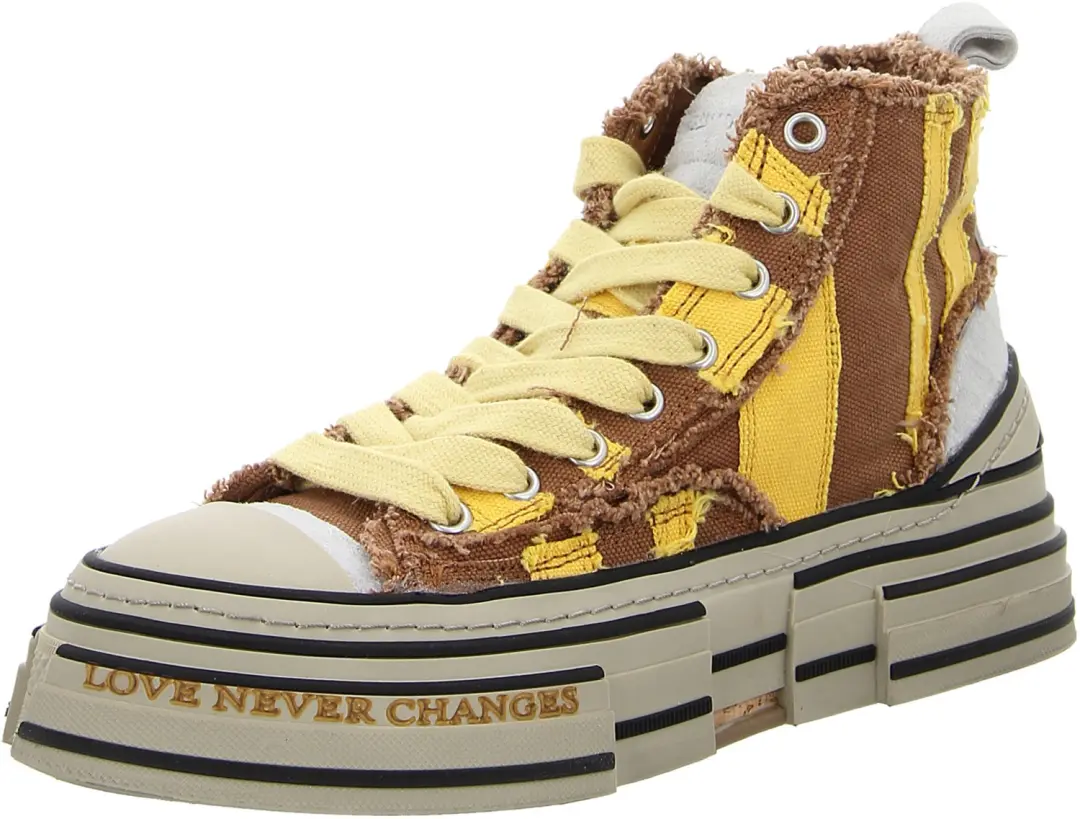 Rebecca White V02L-3A TABACCO + YELLOW STRIP dames sneakers geel maat 42