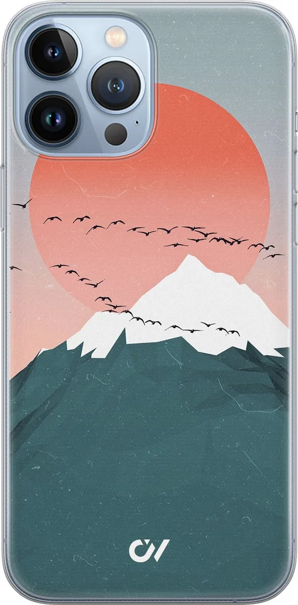 Casevibes iPhone 13 Pro Max Hoesje Mountain Birds