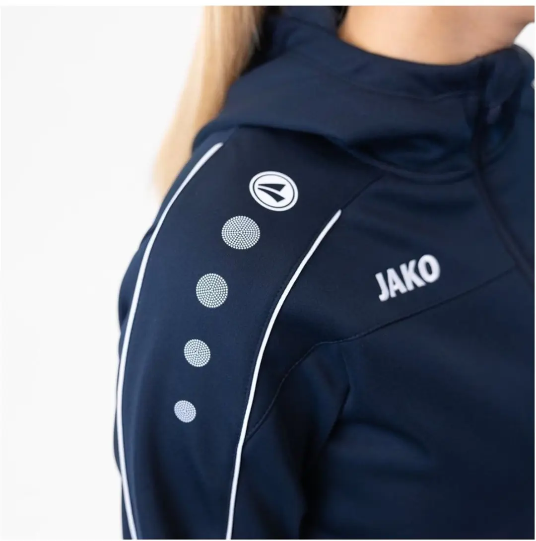 JAKO Classico Jas met Kap Dames - Blauw - 48 - afbeelding 3 van 6
