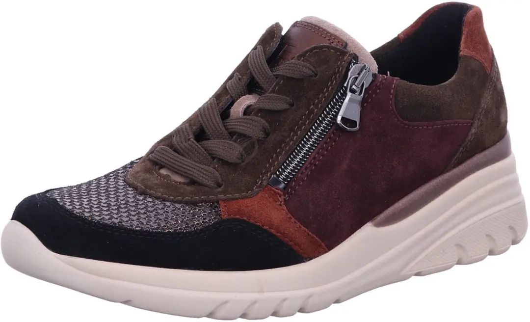 Waldlaufer Sneaker 927H02 700 336 Zwart Bruin Combi Wijdte H