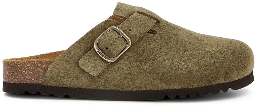 Klomp Scholl Women Fae Suede Sp Khaki-Schoenmaat 36