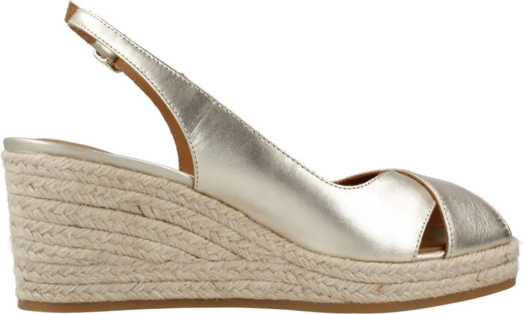 Geox Panarea Esparto Sleehak Sandalen Goud EU 39 1/2 Vrouw