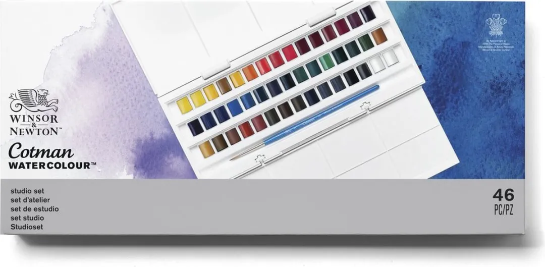 Winsor & Newton Cotman Studio Aquarelverfset 40 Kleuren