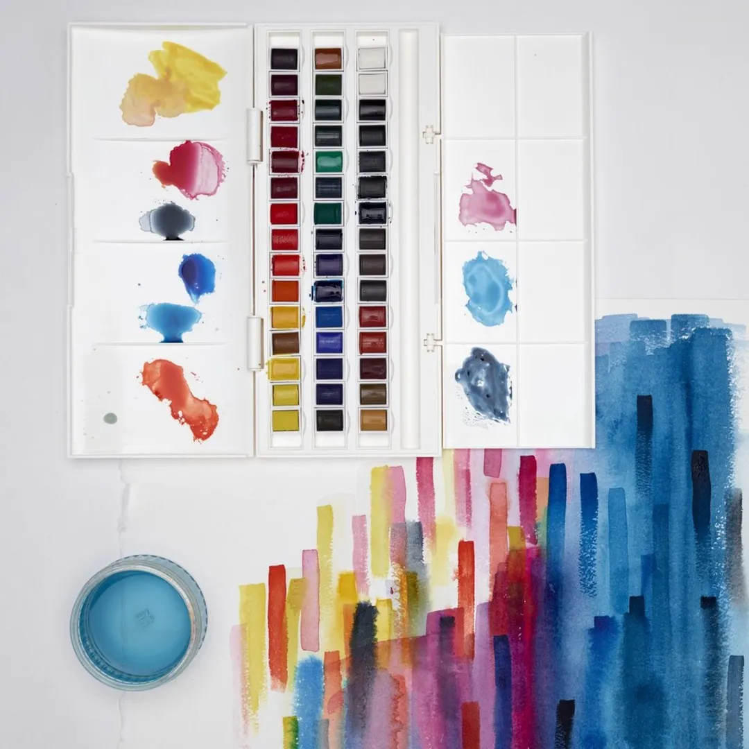 Winsor & Newton Cotman Studio Aquarelverfset 40 Kleuren - 45 Halve Napjes