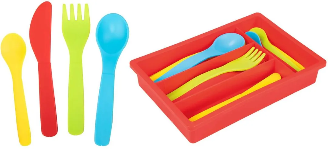 Toi-Toys Home Food Bestekset 16-delig - Multi kleuren