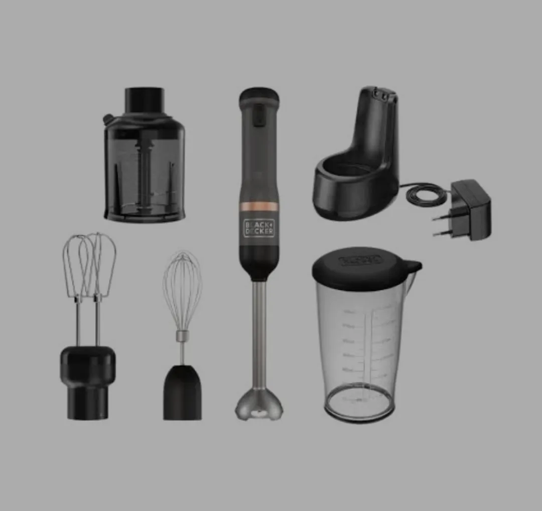 BLACK+DECKER KitchenWand BCKM1014KG Draadloze Staafmixer - 5 Snelheden - Zwart