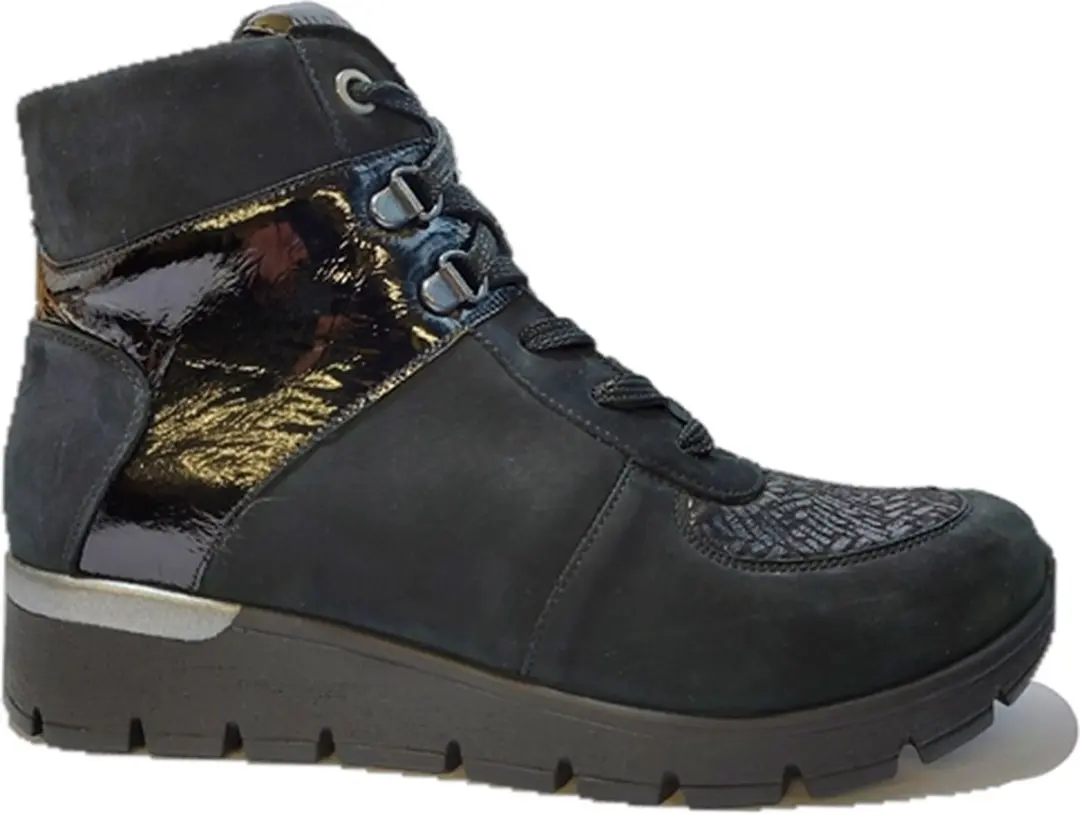 Waldlaufer Orthotritt Veterboot 626K82 300 001 Zwart Wijdte K