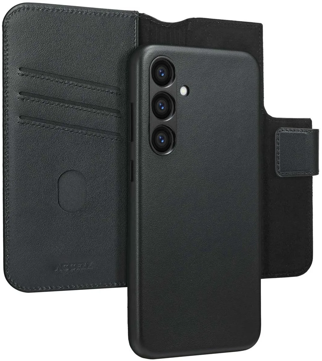 Accezz Hoesje Samsung Galaxy S23 FE - Leather Bookcase 2-in-1 - Zwart
