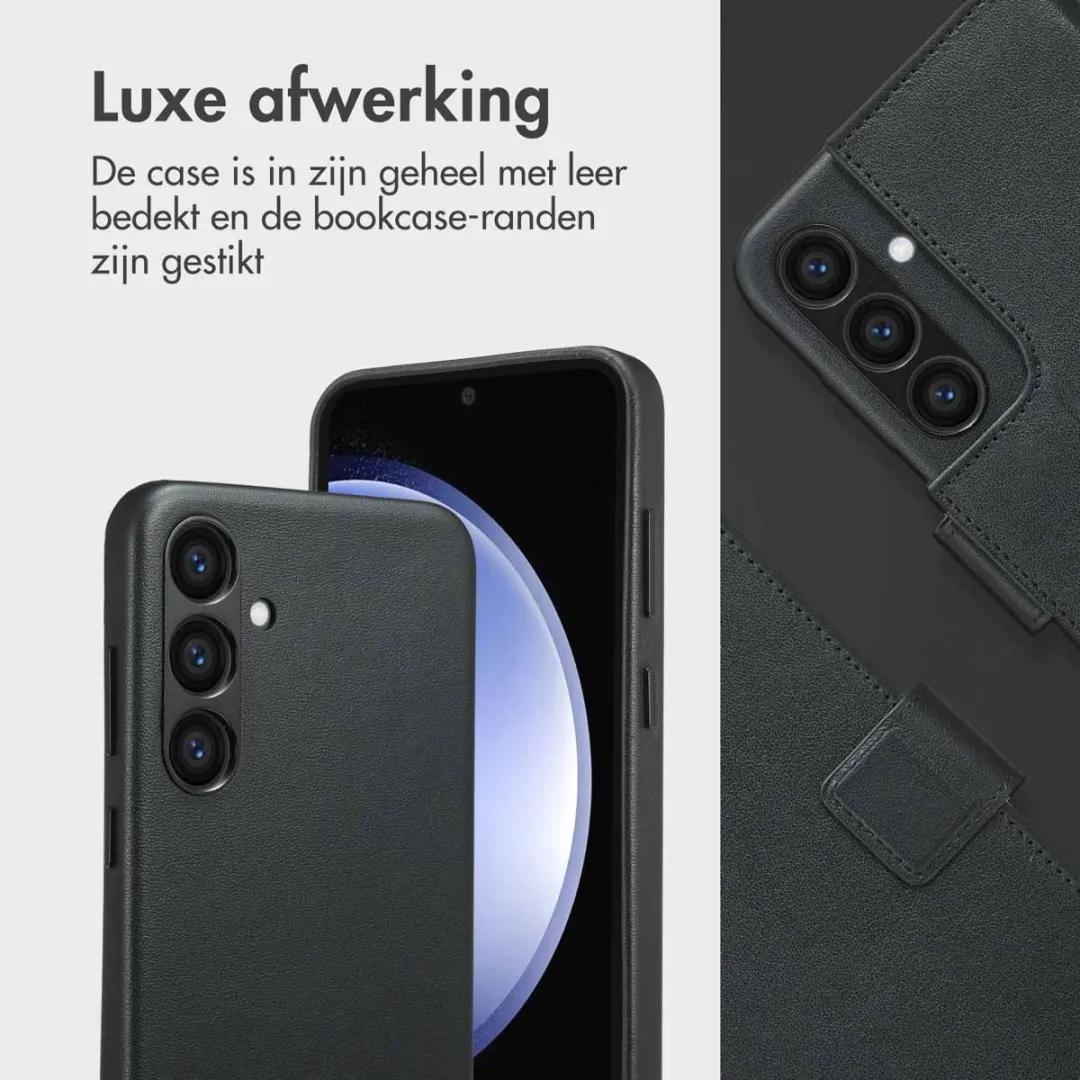Accezz Hoesje Samsung Galaxy S23 FE - Leather Bookcase 2-in-1 - Zwart