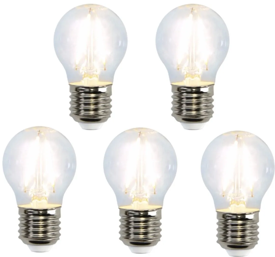 Star Trading Kogellamp E27 2W Extra Warm Wit - 5 Stuks