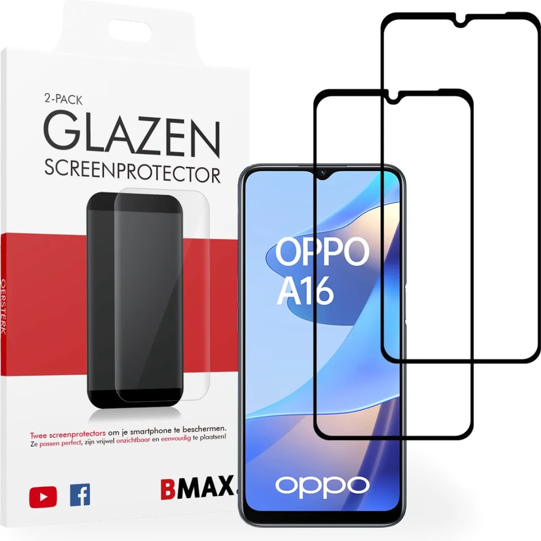 BMAX OPPO A16 Screenprotector 2-pack