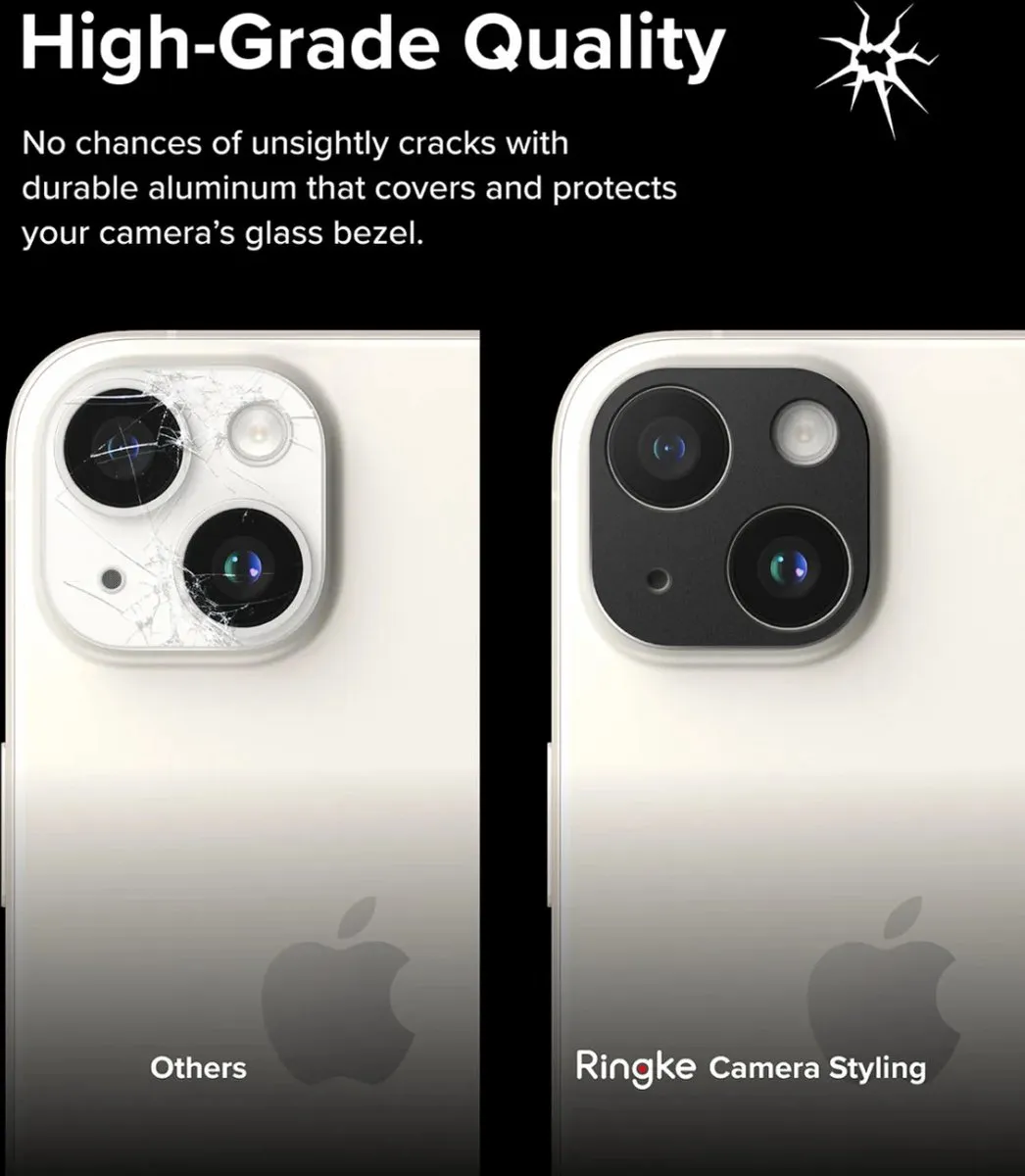 Ringke Camera Lens Protector iPhone 15/15 Plus - Zwart