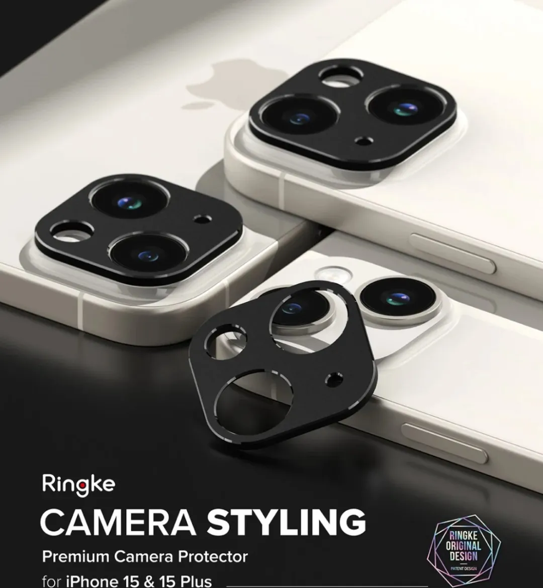 Ringke Camera Lens Protector iPhone 15/15 Plus - Zwart