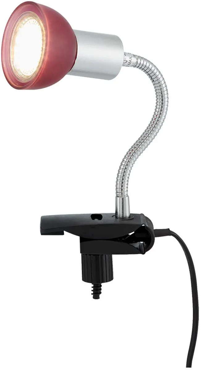 LED klem lichtspot beweegbaar rood warm wit tafellamp kantoorlamp