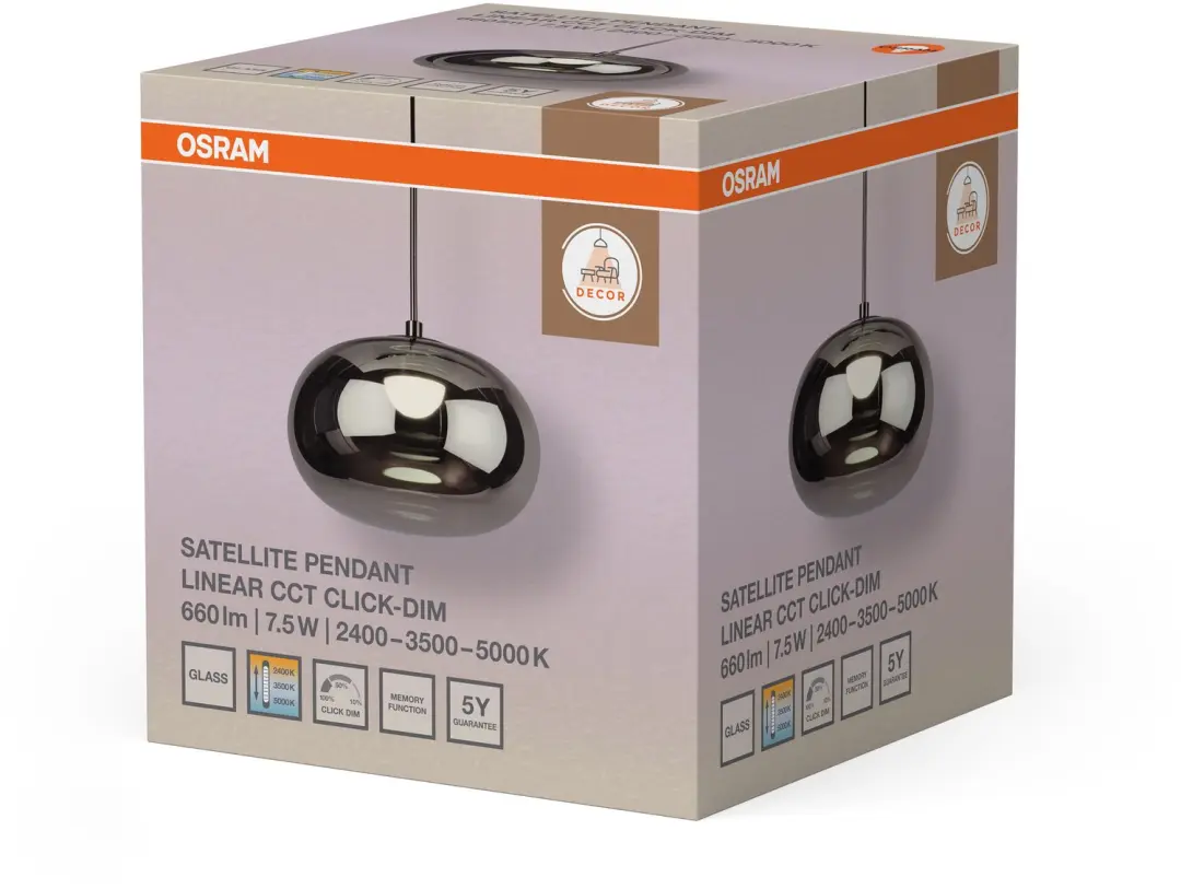 Osram Decor Satellite LED Hanglamp 7.5W - Grijs - afbeelding 4 van 4