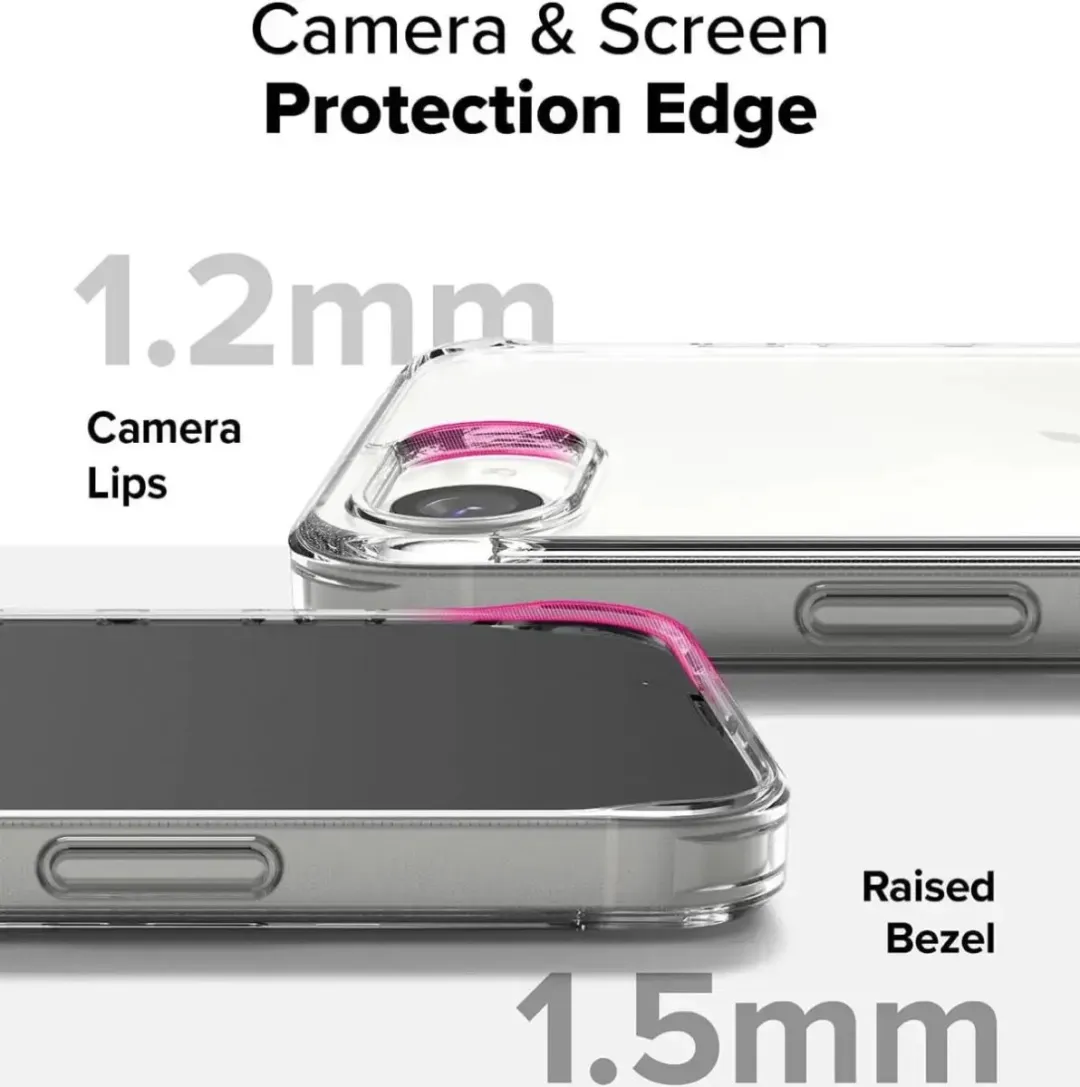 Ringke Fusion Hoesje iPhone 16e/17e - Antikrascoating - Transparant - afbeelding 6 van 6