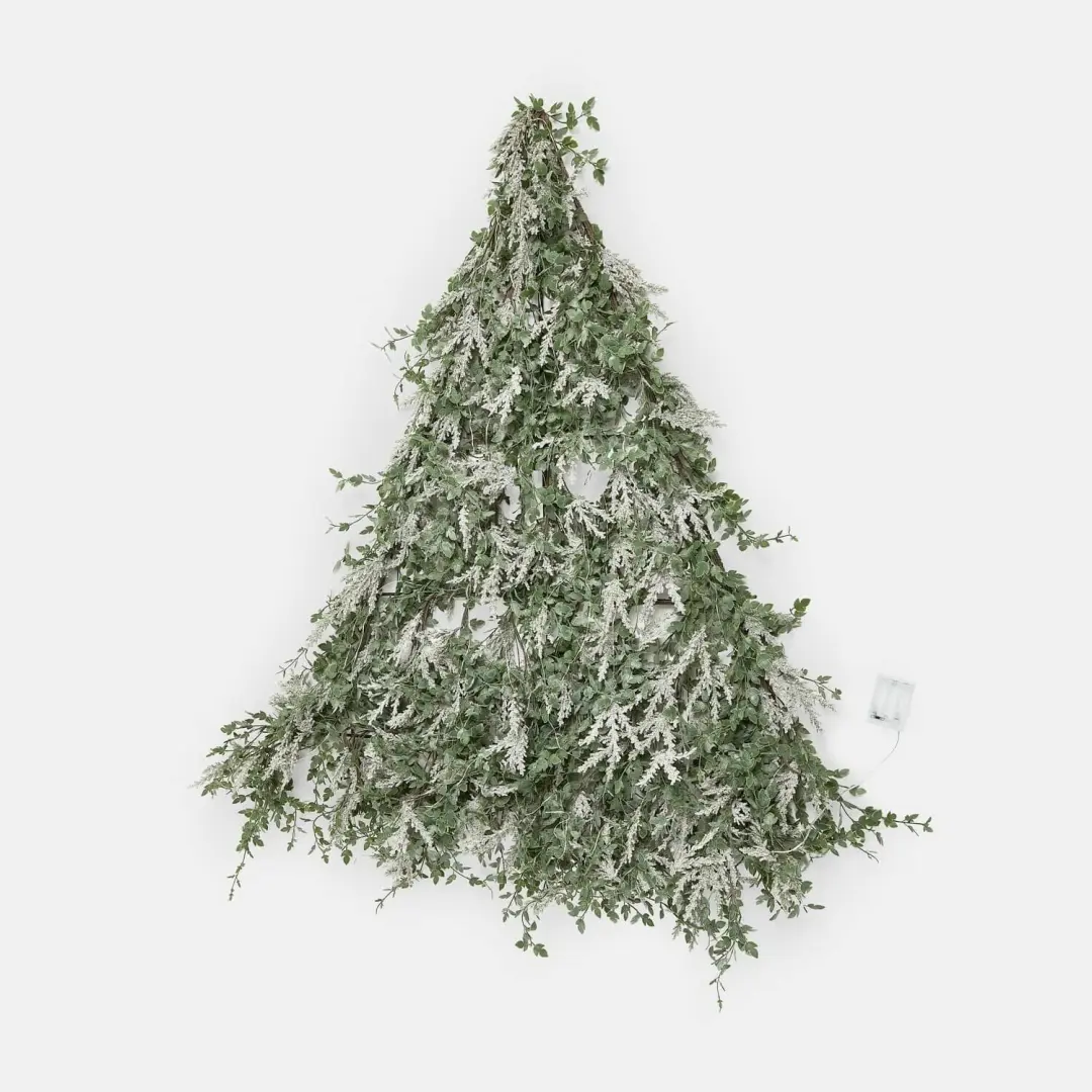 Loberon Wandkerstboom met LED-verlichting Florévie