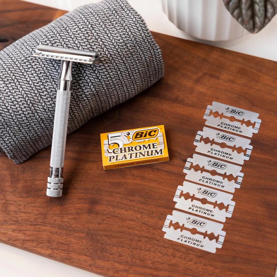 Bic Chrome Platinum Double Edge Scheermesjes - 100 Stuks