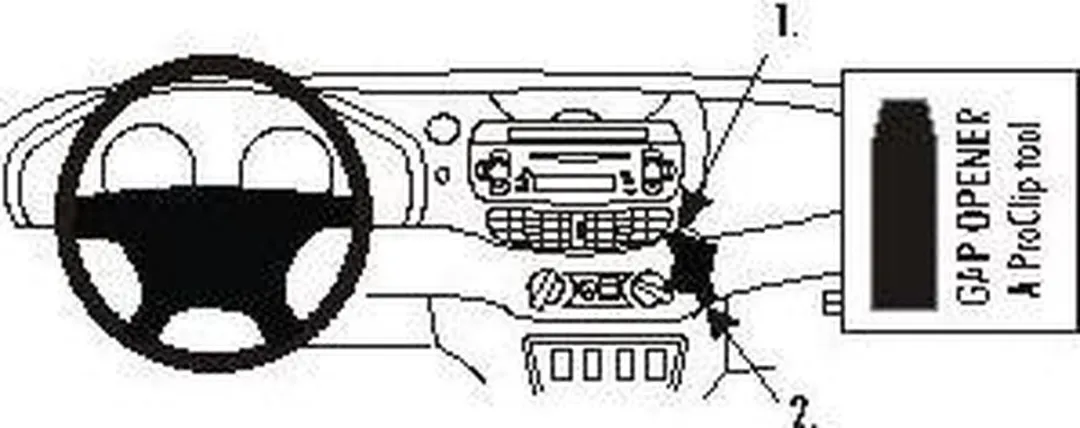 Brodit ProClip 852913 Houder Nissan Almera Tino 2001-2003 - Angled Mount