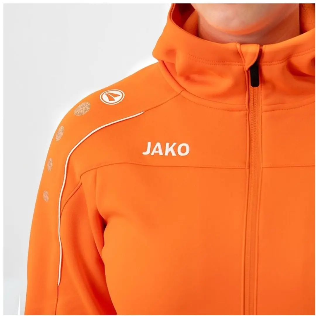 JAKO Classico Dames Jas met Kap - Oranje - afbeelding 3 van 3