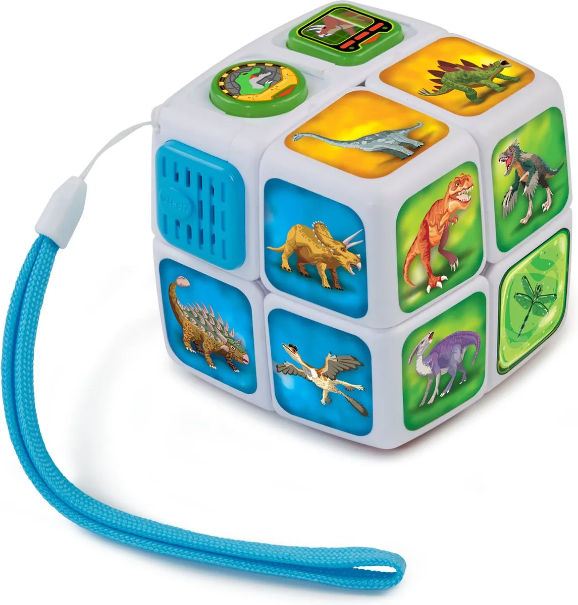 VTech Kubus Draai de Kubus Educatief Speelgoed - Dino's - Blauw