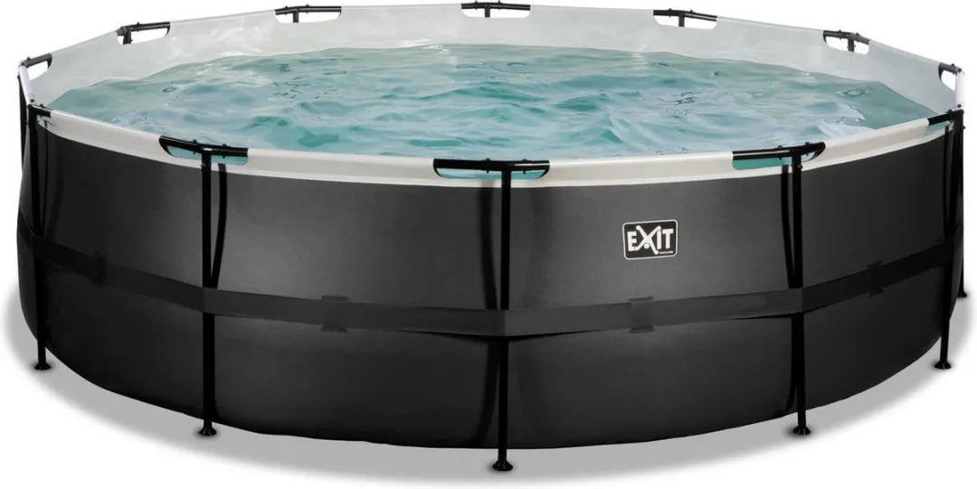 EXIT Toys Black Leather Zwembad 488x122cm