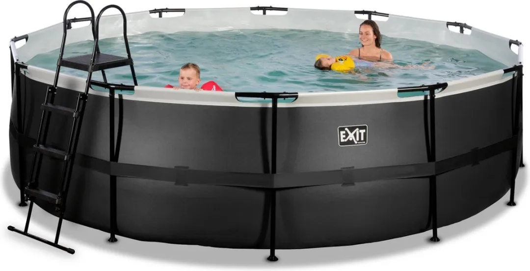 EXIT Toys Black Leather Zwembad 488x122cm - Filterpomp - 19.330L - afbeelding 6 van 6