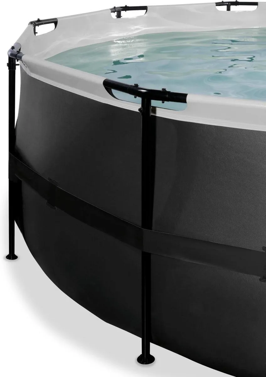 EXIT Toys Black Leather Zwembad 488x122cm - Filterpomp - 19.330L