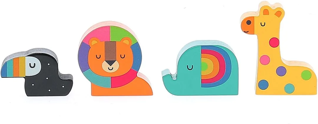 Vilac Houten Dierentrein VI7415 - Magnetisch - Multicolor