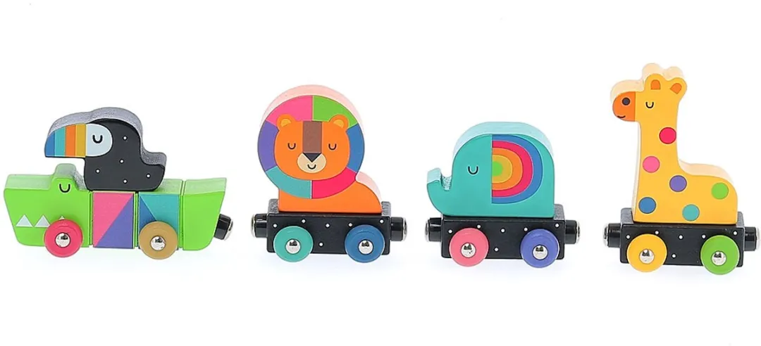 Vilac Houten Dierentrein VI7415 - Magnetisch - Multicolor