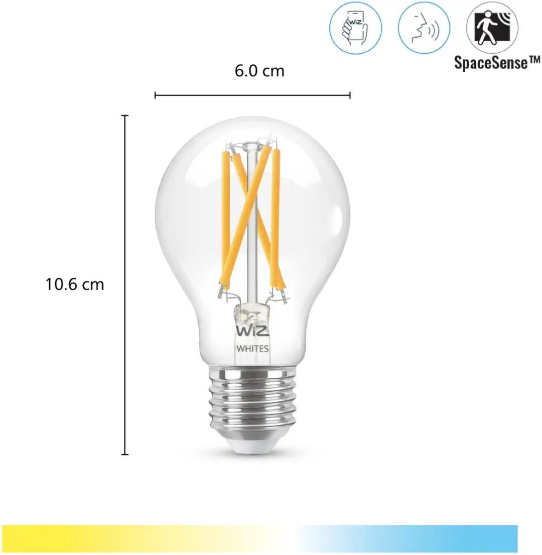 WiZ Filament Lamp E27 Wi-Fi - 2-pack - Transparant - afbeelding 3 van 6