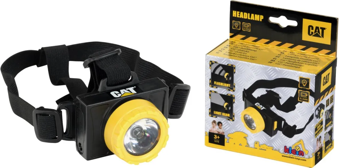 Klein Toys Caterpillar Hoofdlamp - Geel/Zwart