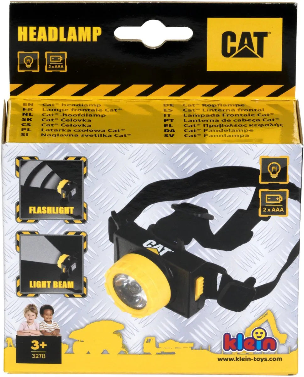 Klein Toys Caterpillar Hoofdlamp - Geel/Zwart - afbeelding 6 van 6