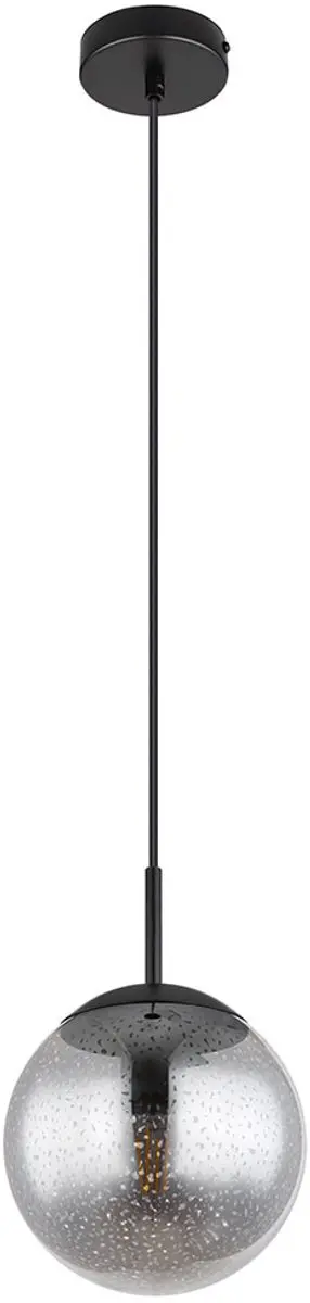 Dimbare hanglamp met afstandsbediening Hanglamp eettafel rookglas retro, RGB kle