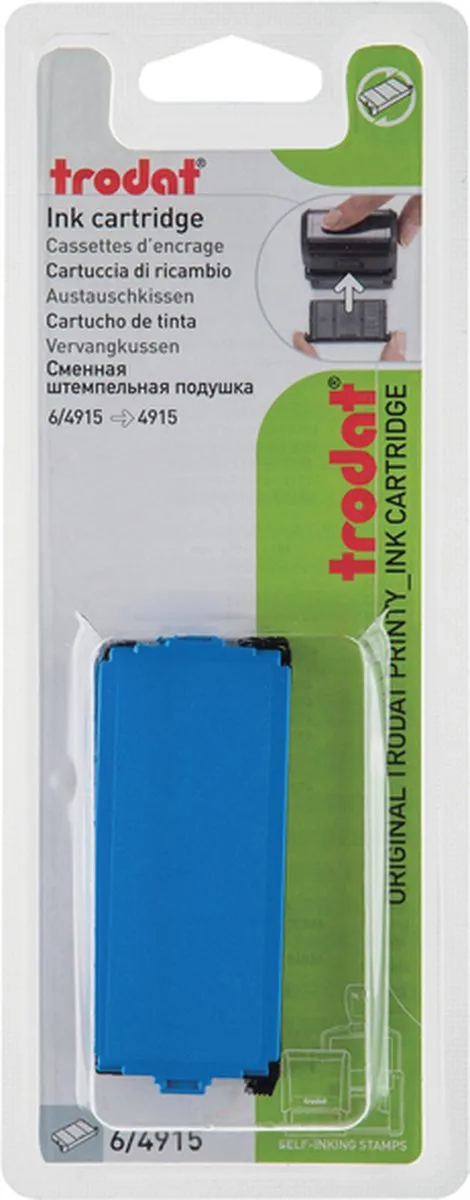 Trodat Printy 6 Stempelkussen - 2 Stuks Blauw