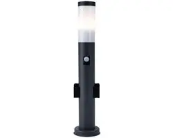 Staande lamp Slimme buitenlamp met bewegingsmelder Tuinlamp dimbaar, stem- en ap