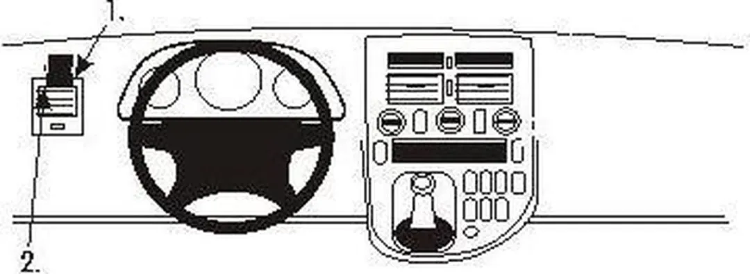 Brodit ProClip 802988 Telefoonhouder Mercedes Vito/V-Klasse - Grijs