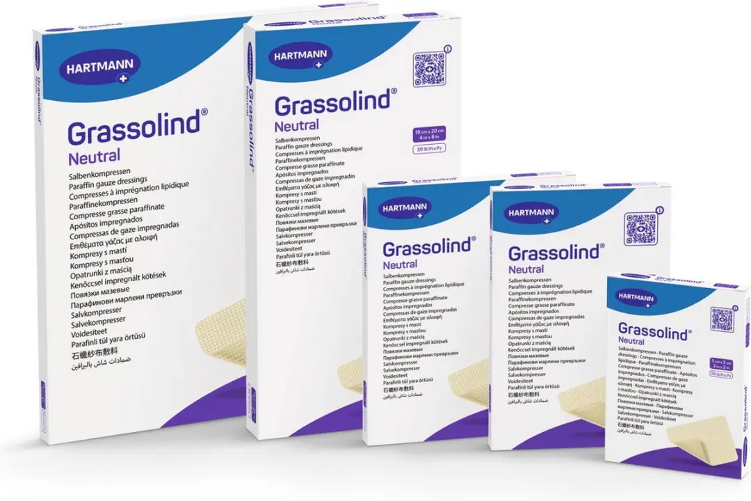 Hartmann Grassolind Zalfkompressen 10x10cm - 10 stuks - afbeelding 2 van 6