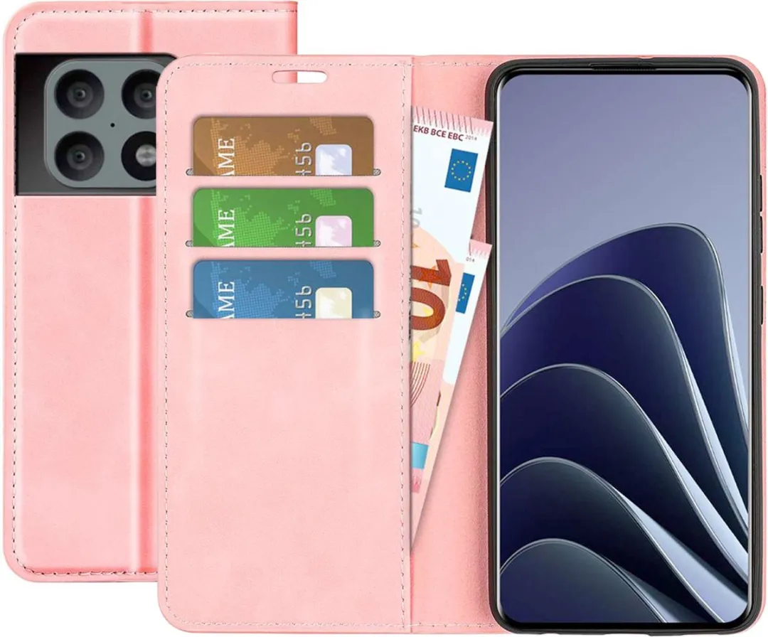 Just in Case OnePlus 10 Pro Bookcase Hoesje - Roze