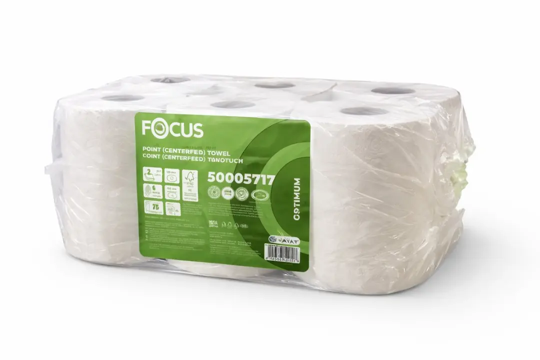 Focus handdoekrol (2 laags) wit