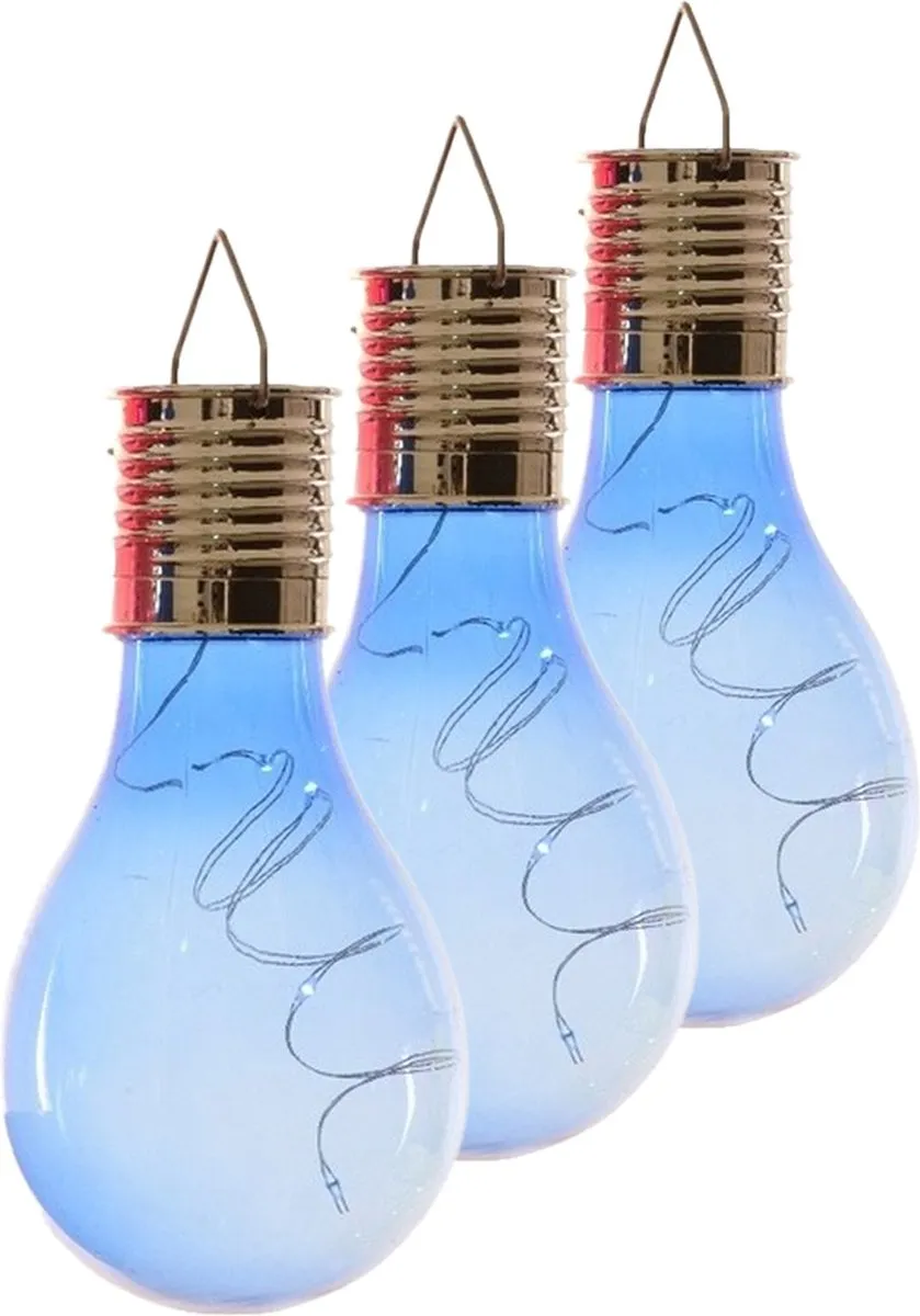 Lumineo Solar Tuinverlichting Blauw 10 Stuks