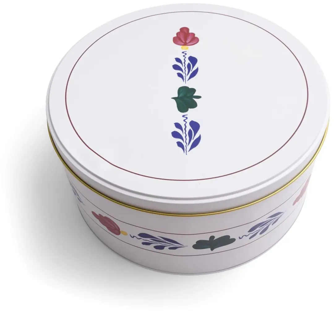 Royal Boch Boerenbont Rond Blik Ø24cm - Wit - afbeelding 2 van 4