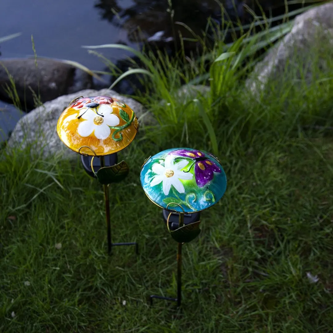 Star Trading Solar Grondspies Salona LED - Bloem & Lieveheersbeestje 44cm