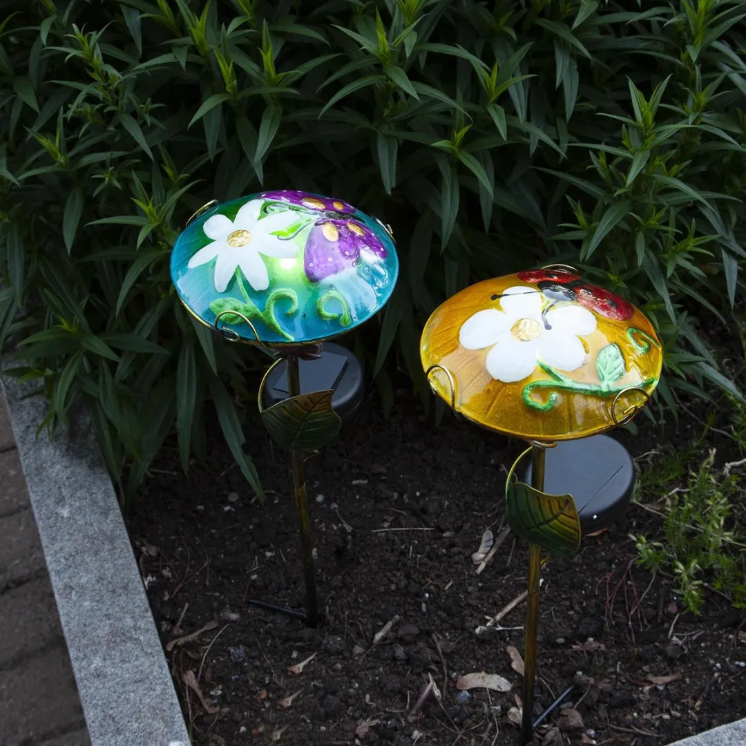 Star Trading Solar Grondspies Salona LED - Bloem & Lieveheersbeestje 44cm