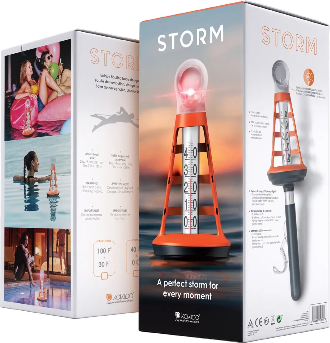 Kokido Storm Drijvende Thermometer TM60CBX/C - Oranje