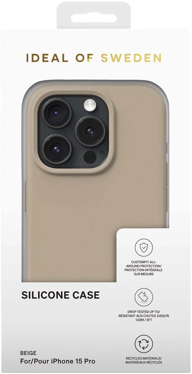 iDeal of Sweden iPhone 15 Pro Silicone Hoesje Beige - IDSIC-I2361P-128