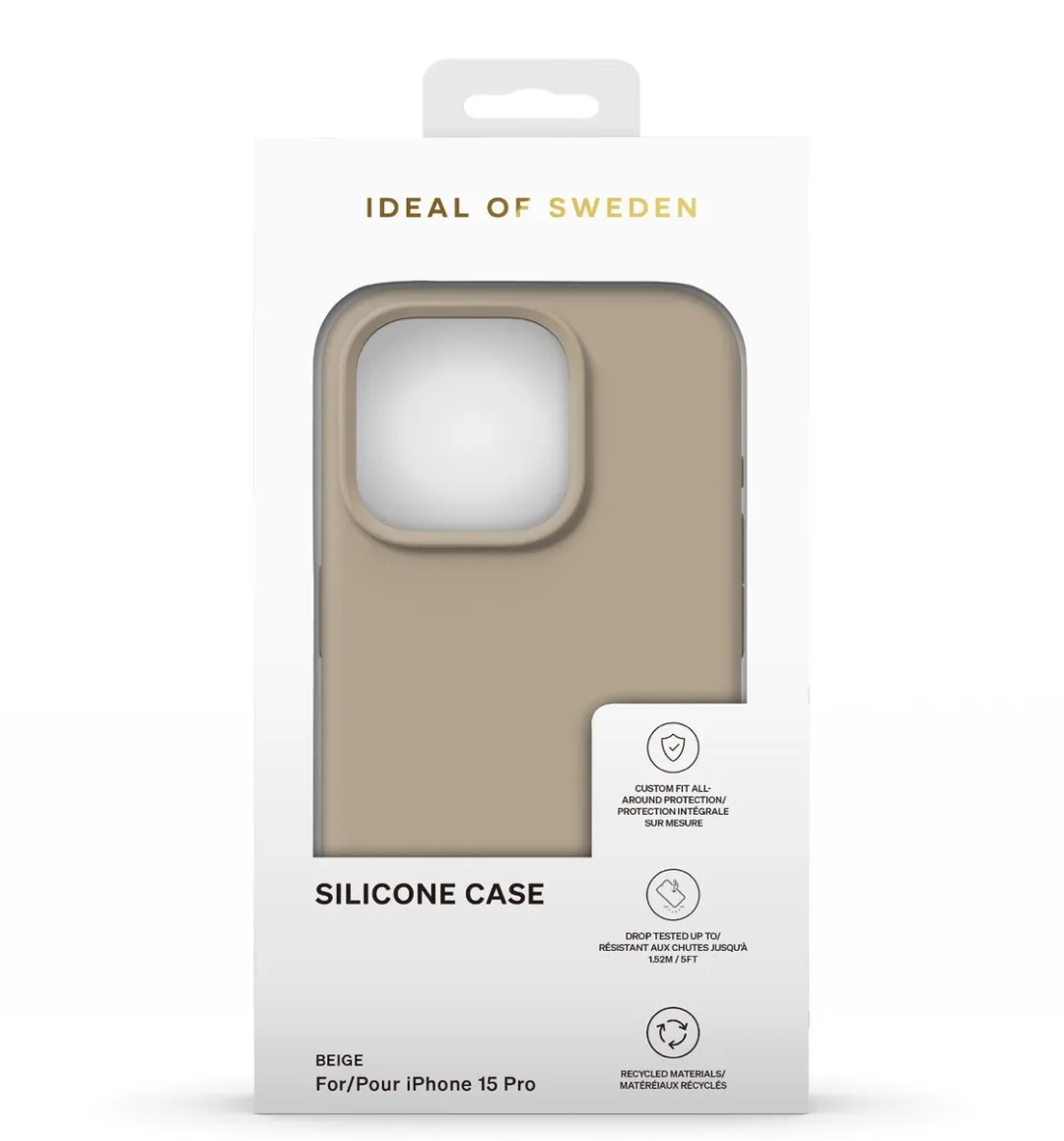 iDeal of Sweden iPhone 15 Pro Silicone Hoesje Beige - IDSIC-I2361P-128