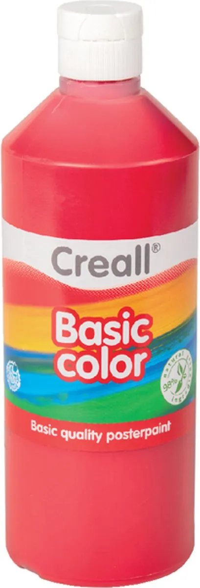 Creall Basic Plakkaatverf Donkerrood 500ml